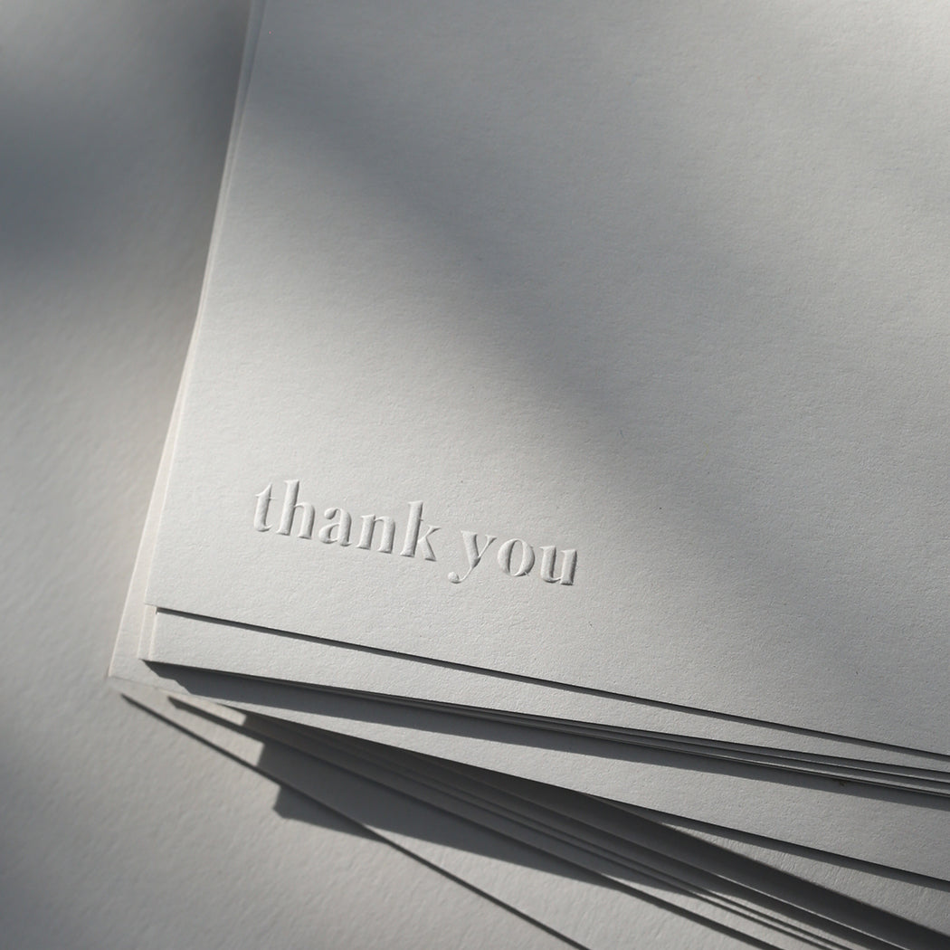 Embossed Thank You Note Set