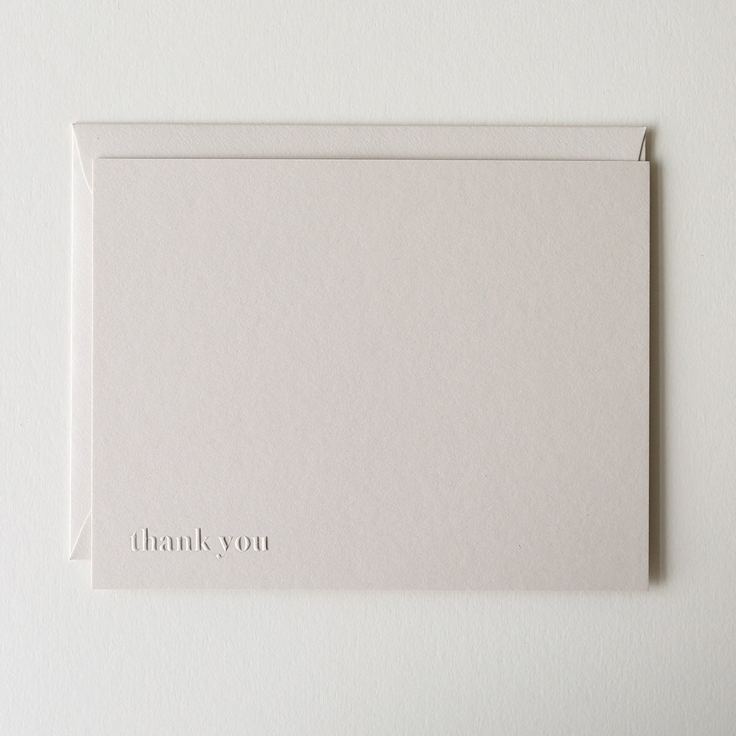 Embossed Thank You Note Set