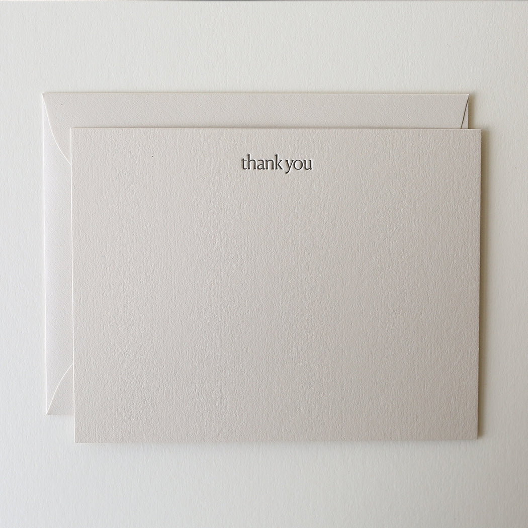 Letterpressed Thank You Note Set