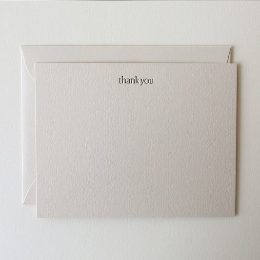 Letterpressed Thank You Note Set